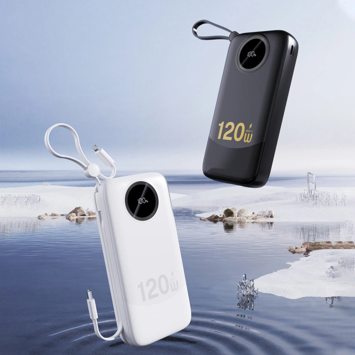 Powerbank Dudao K13Pro 20000mAh z wbudowanym kablem - czarny