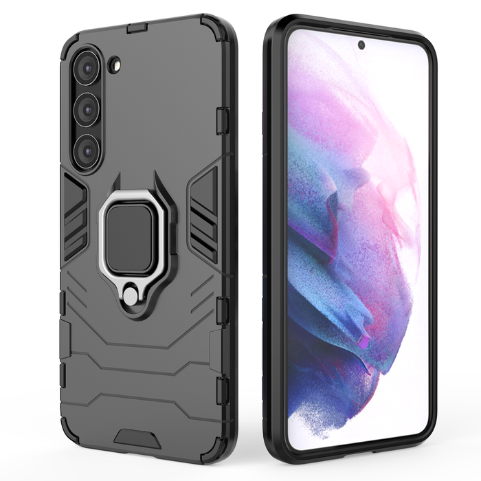 Ring Armor case for Samsung Galaxy S23+ armored cover magnetic holder ring black