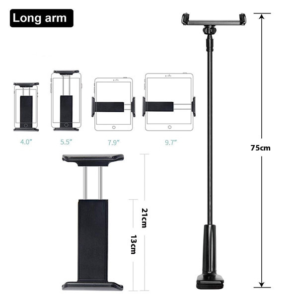 Holder Desk AWEI For Mobile phone X3 4-10.5 Long Arm Black