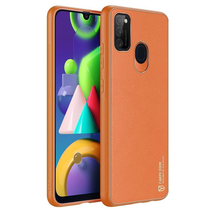 Dux Ducis Yolo elegantes Cover aus ökologischem Leder für Samsung Galaxy M30s orange