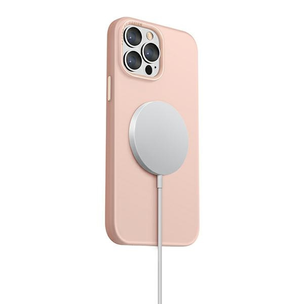 Uniq Hülle Lino Hue iPhone 13 Pro / 13 6.1 &quot;Rosa / Blush Pink MagSafe
