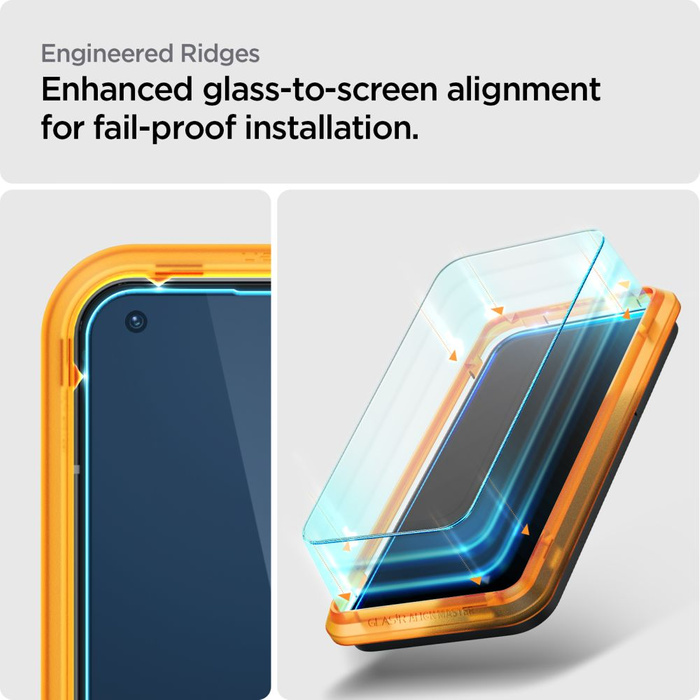 Vidrio Templado Spigen ALM GLAS.TR SLIM 2-PACK NADA TELÉFONO 1 TRANSPARENTE