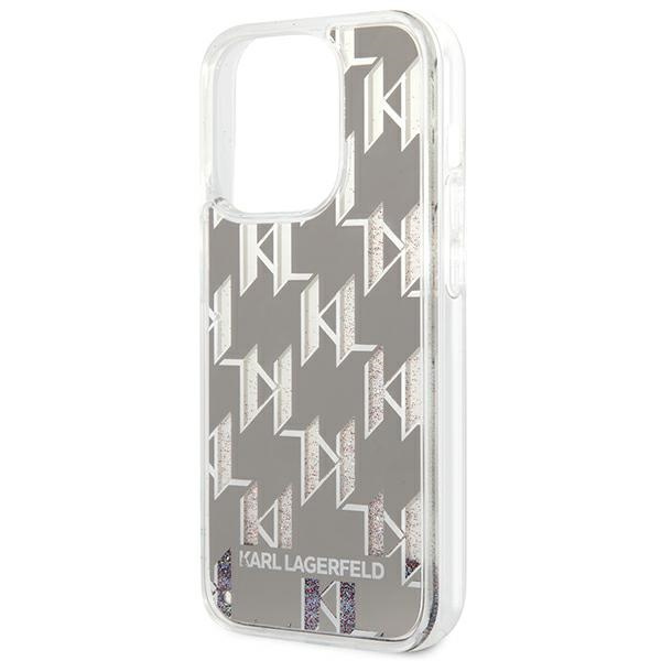 Karl Lagerfeld KLHCP14LLMNMS iPhone 14 Pro 6.1" hardcase silver/silver Liquid Glitter Monogram