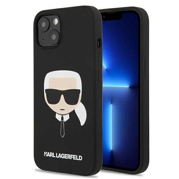 Pouzdro KARL LAGERFELD Apple iPhone 13 Mini silikonové černé pevné pouzdro Karl`s Head