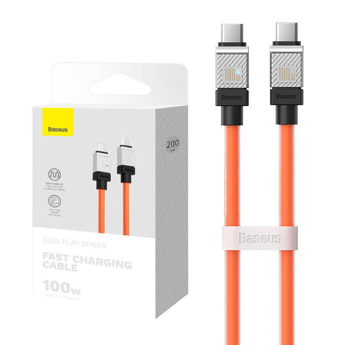 Cable USB-C to USB-C Baseus Cafule, 100W, 1m (black)