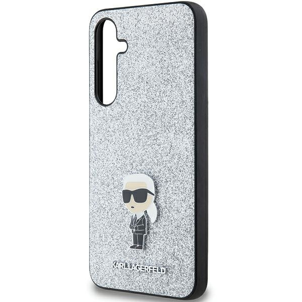 Etui Karl Lagerfeld KLHCSA35GCNPSG A35 A356 srebrny/silver hardcase Fixed Glitter Choupette Logo Metal Pin
