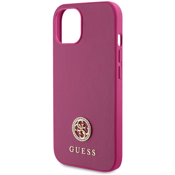Guess GUHCP15SPS4DGPP iPhone 15 6.1" rose/rose durcase Strass Metal Logo