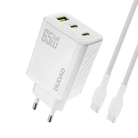 Dudao A29C 65W GaN Wall Charger + USB-C Cable - White