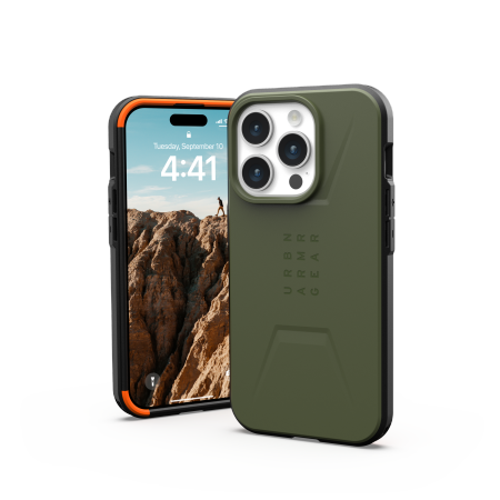 Etui UAG Civilian Magsafe - obudowa ochronna do iPhone 15 Pro kompatybilna z MagSafe (olive) Case