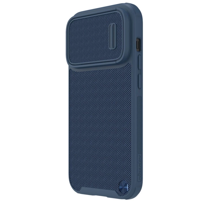 Etui Nillkin Textured S Case etui iPhone 14 Pro Max pancerny pokrowiec z osłoną na aparat niebieski