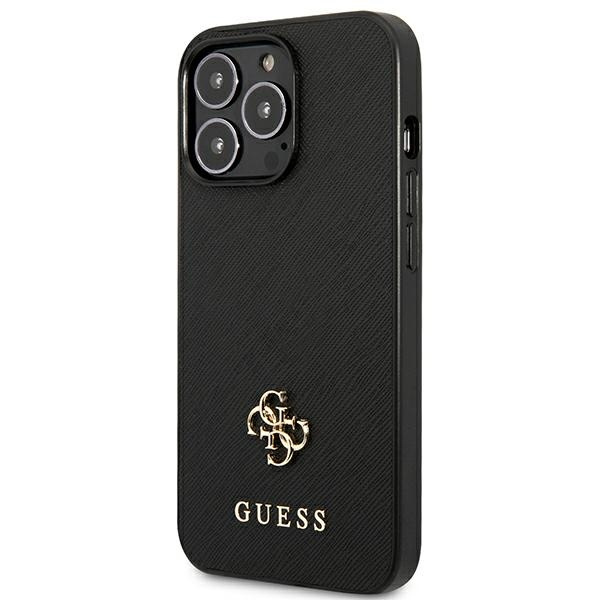 Guess GUHCP13LPS4MK iPhone 13 Pro / 13 6.1" black/black hardcase Saffiano 4G Small Metal Logo