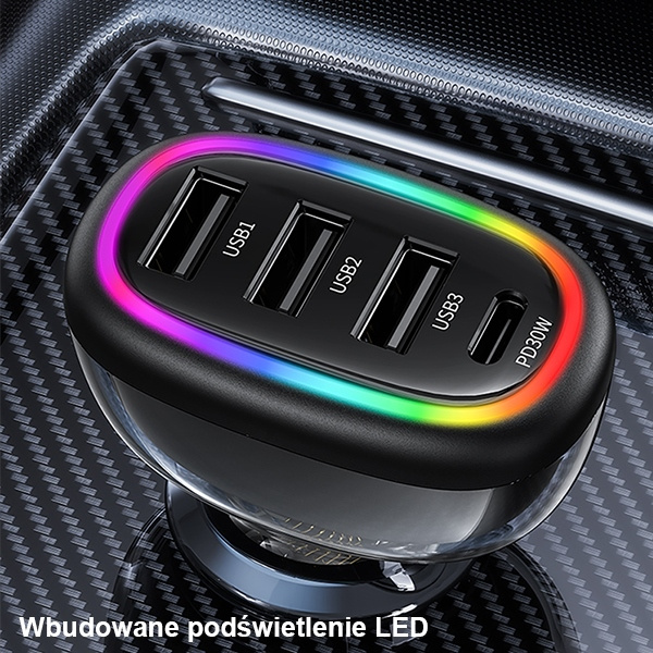 USAMS Charg. sam. 1xUSB-C 3xUSB-A C34 48W 3A+C PD Fast Charge black/black CC170CC01 (US-CC170)