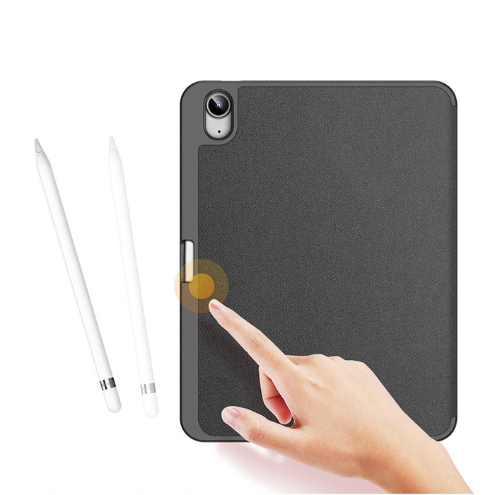 Dux Ducis Domo Hülle für iPad 10.9&#39;&#39; 2022 (10. Gen.) Cover mit Platz für Apple Pencil Stylus Smart Cover Ständer schwarz