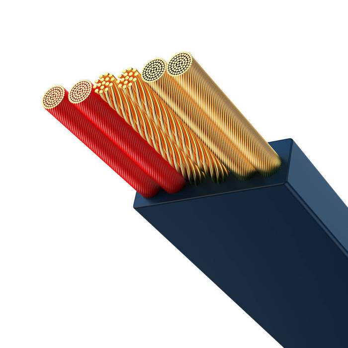 Baseus Bright Mirror 2 cable retráctil 3en1 USB tipo A - micro USB + Lightning + USB tipo C 66W 1,1m azul (CAMJ010103)