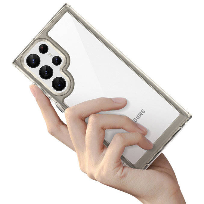 Outer Space Case Case pro Samsung Galaxy S22 Ultra Hard Cover s gelovým rámečkem červený