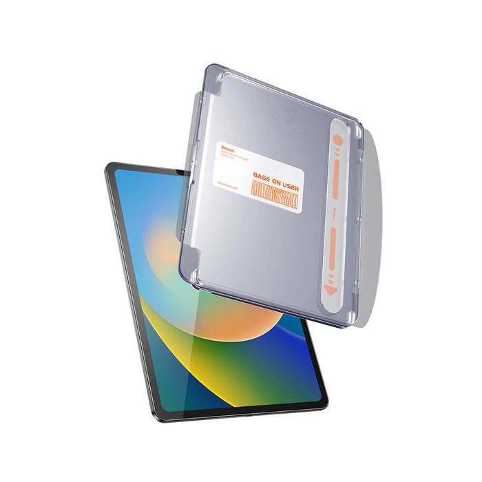Vidrio templado Baseus Crystal para iPad 10.2'' (2019/2020/2021) / iPad Air 3 10.5'' + kit de montaje - transparente