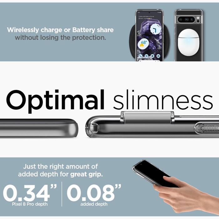 Obal Spigen Ultra Hybrid Google Pixel 8 Pro Crystal Clear Case