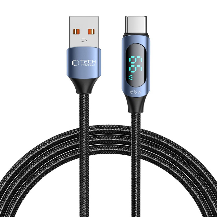 TECH-PROTECT ULTRABOOST LED USB-C CABLE 66W/6A 200CM BLUE