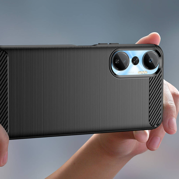 Coque Carbon Case pour Infinix Hot 20 coque carbone silicone souple noir