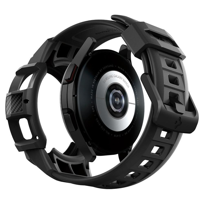 Řemínek Galaxy Watch 4 Classic 46 MM Rugged Armor „pro“ MATTE černý SPIGEN
