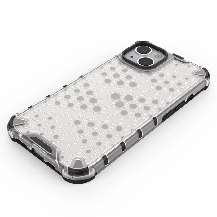 Honeycomb etui pancerny pokrowiec z żelową ramką iPhone 13 czarny