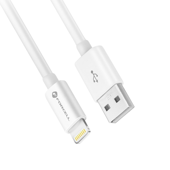 FORCELL kabel USB A zu Lightning 8-polig MFI 2.4A/5V 12W C703 1m weiß