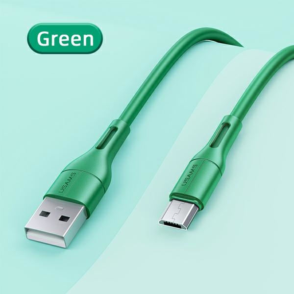 USAMS  U68 microUSB 2A Fast Charge 1m verde/verde SJ502USB04 (US-SJ502)