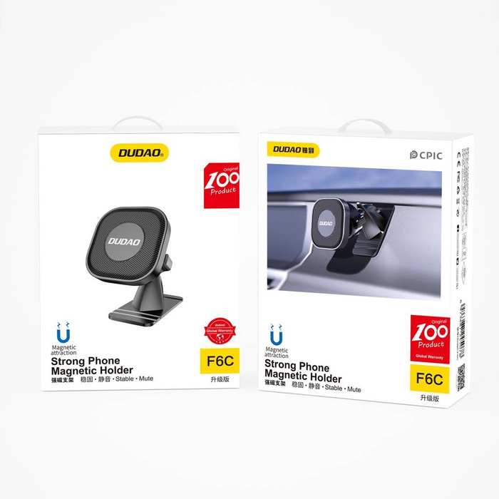 Dudao magnetic ständer auto smartphone schwarz (F6C)