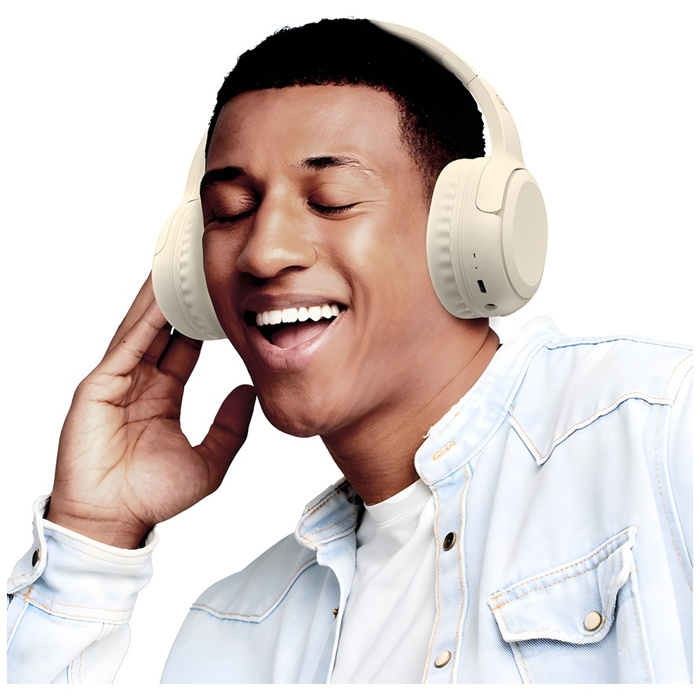 USAMS Słuchawki Bluetooth 5.3 nauszne Yun Series beżowy/beige TDLYEJYX02 (USAMS-YG23)