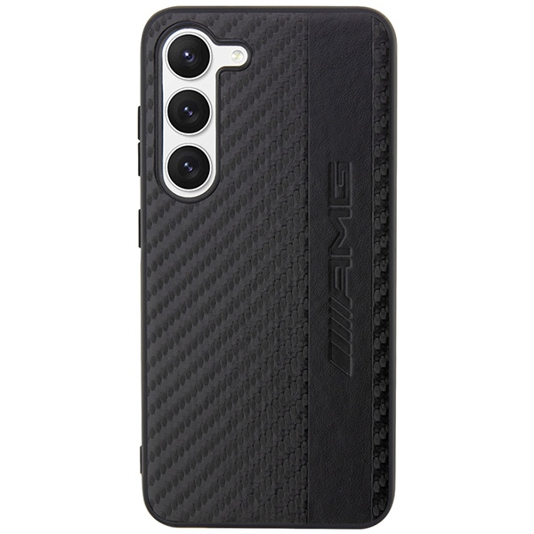 Etui AMG AMHCS23MBLSCA S23 Plus S916 czarny/black hardcase Carbon Stripe&Embossed