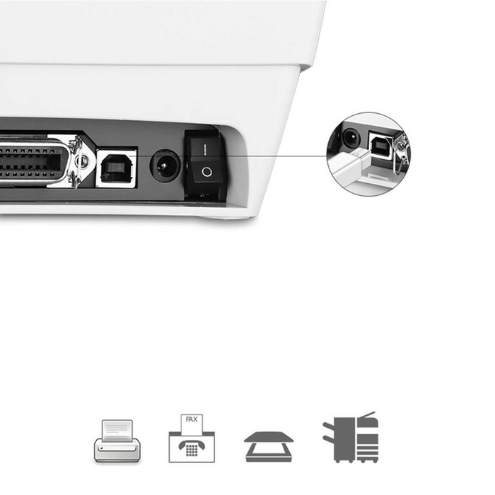 Cable impresora Ugreen USB-C - USB-B 480Mb/s 1m blanco (US241)