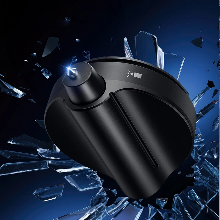 Specchietto retrovisore Baseus SafeRide Series con martello di sicurezza - nero