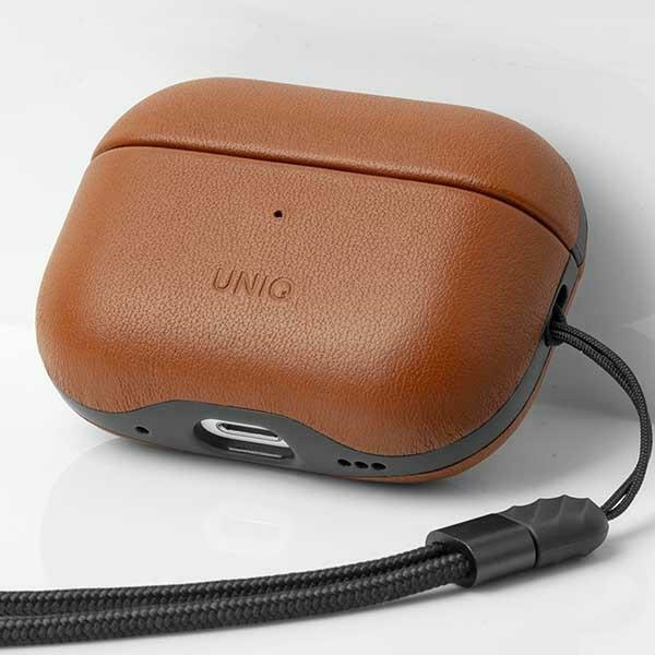 UNIQ case Terra AirPods Pro 2nd gen Genuine Leather brown/toffee brown