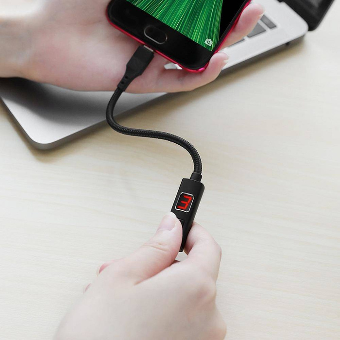 Kábel Micro USB HOCO SELECTED Központi időzítő LCD Micro USB S13 fekete