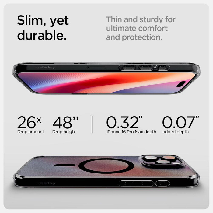 Funda Spigen Ultra Hybrid Mag MagSafe IPhone "t" 16 Pro Max Frost Negro