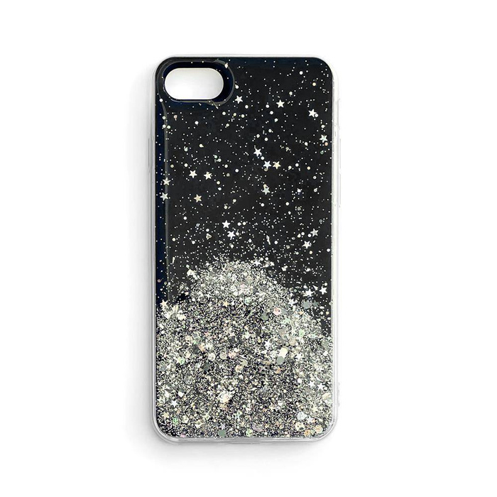 Star Glitter pouzdro kryt pro iPhone 13 Pro lesklé třpytivé pouzdro černé