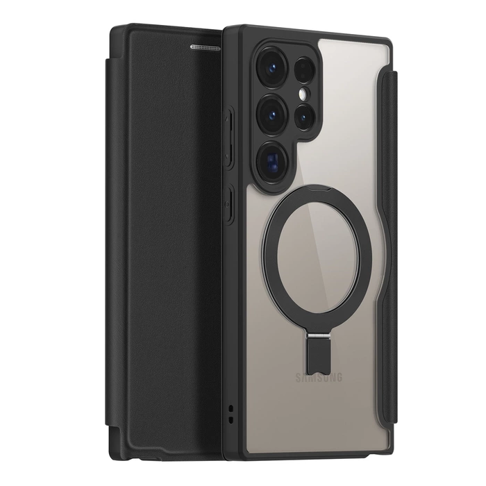 Dux Ducis Skin X Pro case with flap and magnetic ring for Samsung S24 Ultra - black