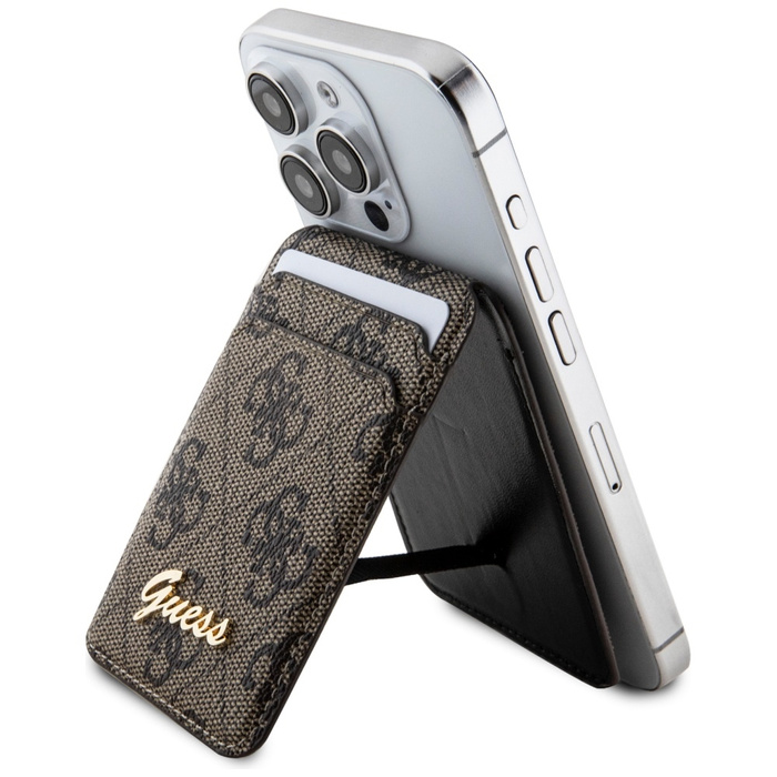 Portefeuille Guess Porte-cartes GUWMSHG4SHW marron/marron MagSafe 4G Classic Logo