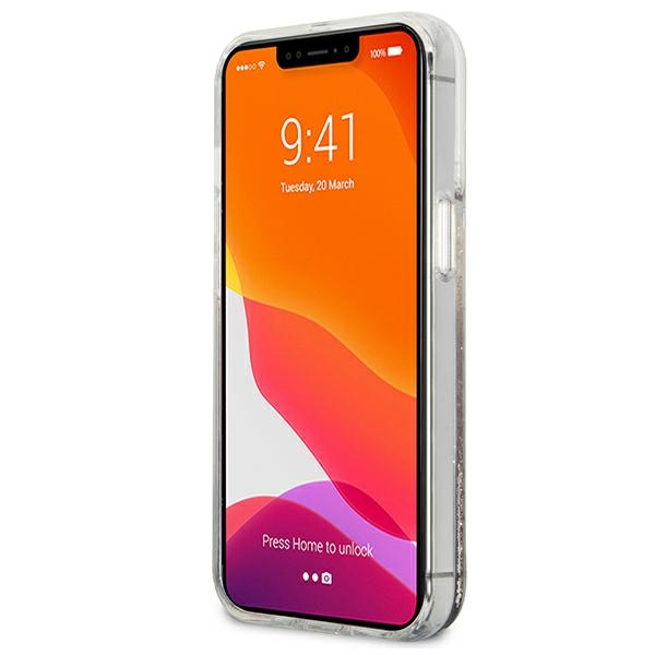 Coque GUESS Apple iPhone 13 Pro Max 4G Big Liquid Glitter Gold Hardcase