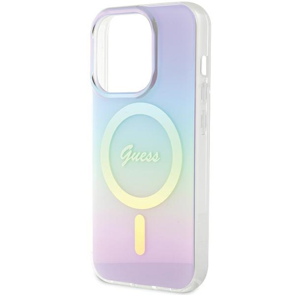 Case Guess GUHMP15LHITSU iPhone 15 Pro 6.1" purple/purple hardcase IML Iridescent MagSafe Case