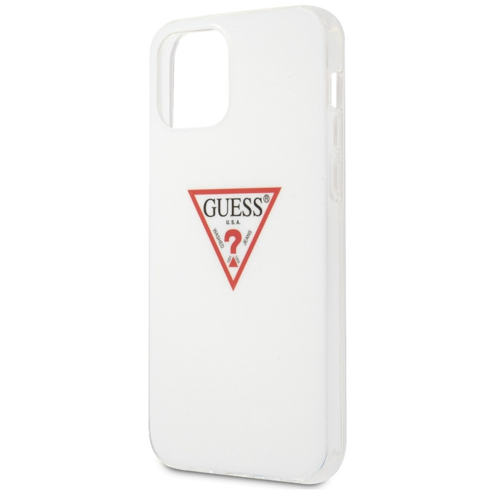 Coque GUESS Apple iPhone 12 12 Pro Triangle Collection GUHCP12MPCUCTLWH White Hardcase