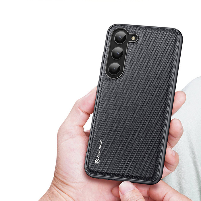 Dux Ducis Fino Hülle Samsung Galaxy S23+ Hülle mit Silikonrahmen schwarz