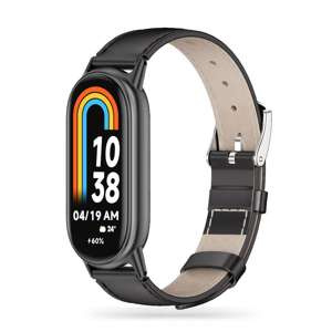 TECH-PROTECT LEATHERFIT XIAOMI SMART BAND 8 / 8 NFC NOIR