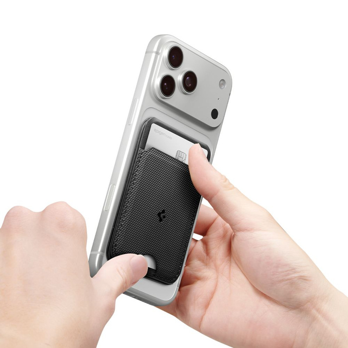 Spigen S314-3 SCHLANKES FALTSTATIV MagSafe UNIVERSAL MagNETIC KARTENHALTER SCHWARZ