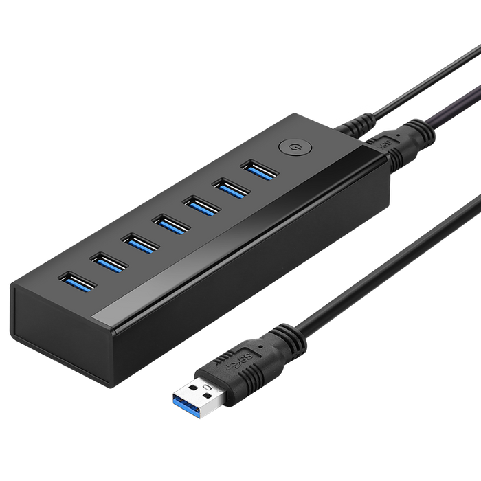 HUB multifuncional Ugreen 7in1 USB-A - 7xUSB-A 5Gb/s negro (US219)