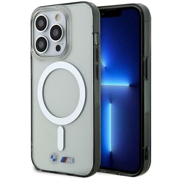 Cover BMW BMHMP14XHCRS iPhone 14 Pro Max 6,7" trasparente durocase Anello argento MagSafe