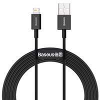 Baseus Superior USB - Câble de données de charge rapide Lightning 2,4 A 2 m noir (CALYS-C01)