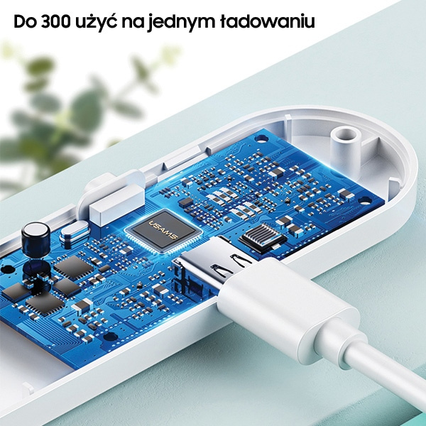 Lámpara desinfectante USAMS Mini UV-C de mano blanca