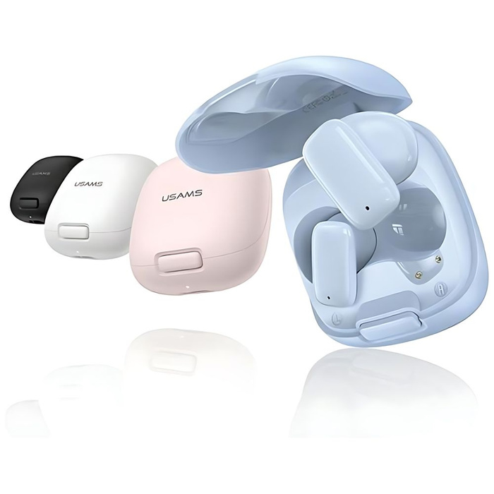 USAMS Słuchawki Bluetooth 5.3 TWS ID Series bezprzewodowe biały/white BHUID02 (ID25)