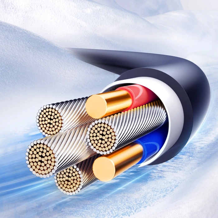 Joyroom S-A43 Crystal-Clear Series 60W USB-C - USB-C spiral cable 1.5m - black